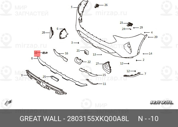 Запчасть HAVAL 2803155XKQ00A8L