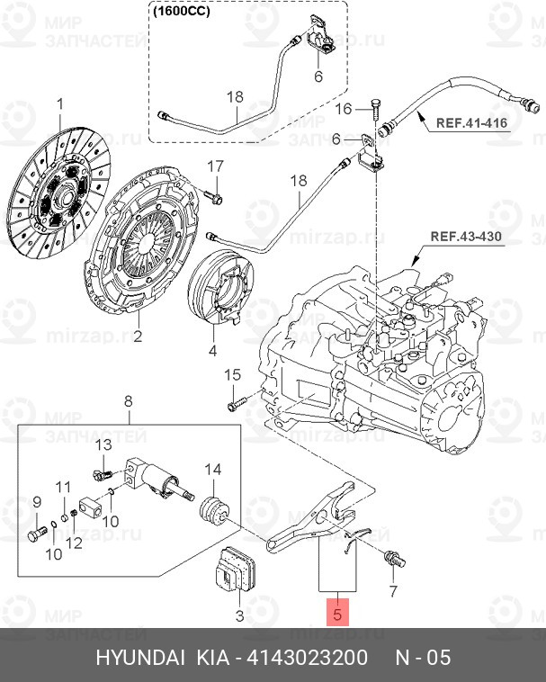 Запчасть MOBIS 4143023200