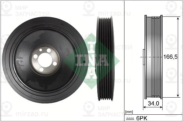 Ременный шкив коленчатого вала INA 544015010