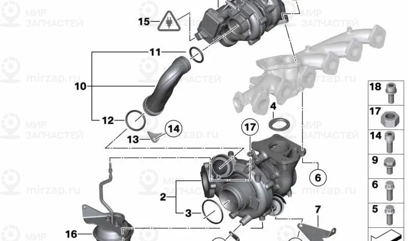 Оборотный турбонагнетатель
 BMW 11657808363