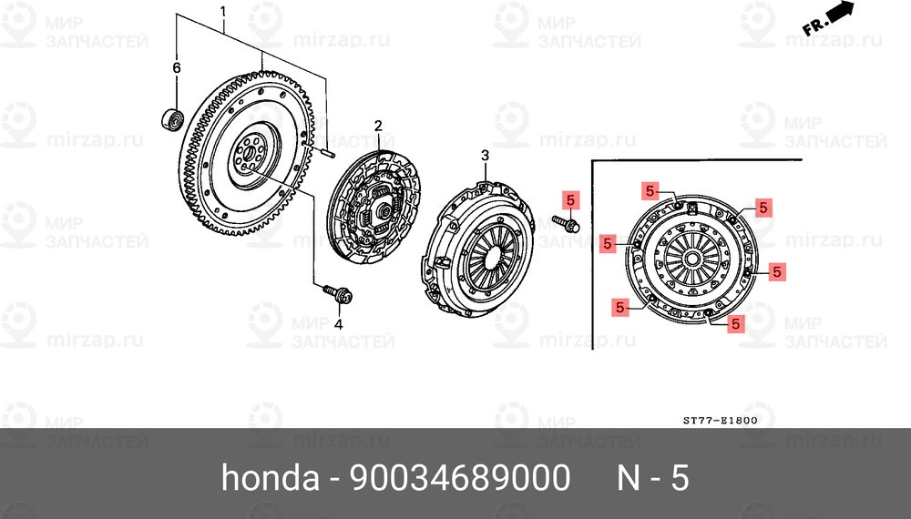 Запчасть HONDA 90034689000