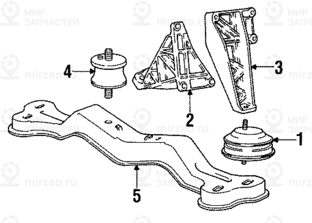 Опорная пята кронштейна Л
 BMW 11811129379