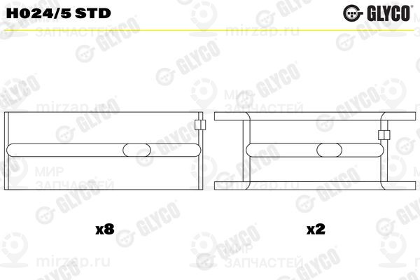 Запчасть GLYCO H0245STD