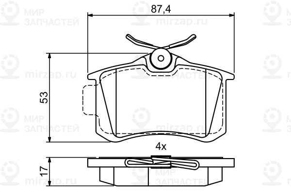 Комплект тормозных колодок, дисковый тормоз BOSCH 0986495455