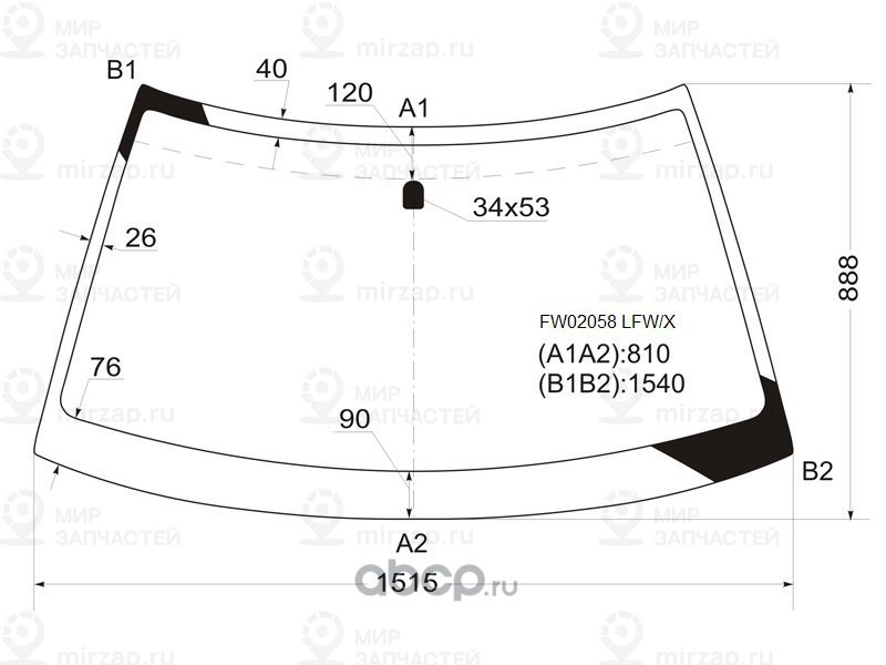 Запчасть XYG FW02058LFWX