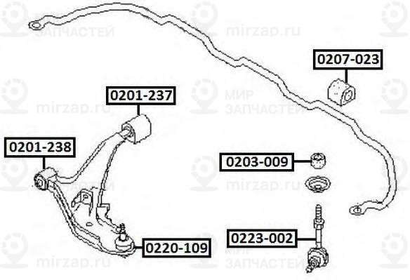 Запчасть ASVA 0201238