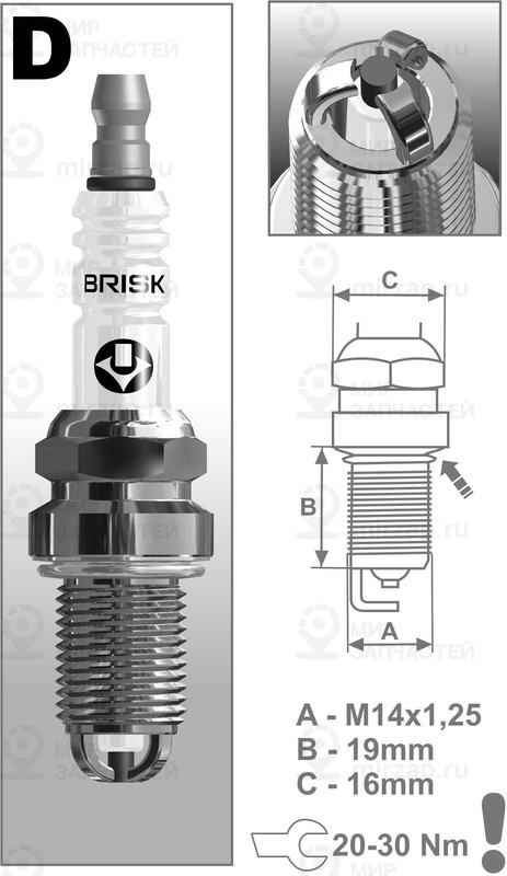 Запчасть BRISK DR14TC