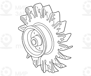 Ременный шкив генератора D=55MM
 BMW 12311432988