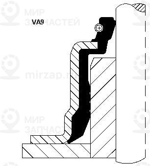 Уплотнительное кольцо, стержень клапана CORTECO 46023000