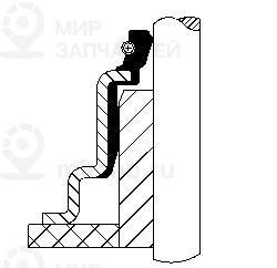 Уплотнительное кольцо, стержень клапана CORTECO 46023001