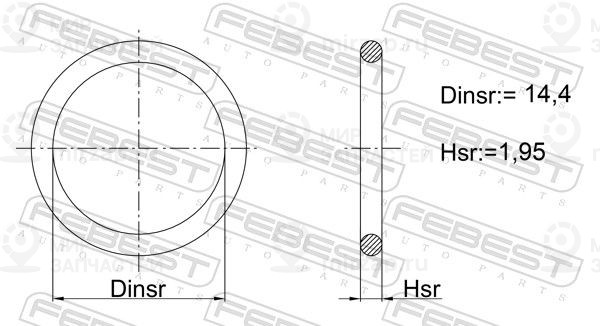Уплотнение, гидравлический насос FEBEST 03400007