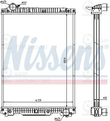 Радиатор, охлаждение двигателя NISSENS 626570