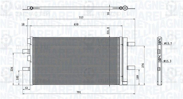 Конденсатор, кондиционер MAGNETI MARELLI 350203100300