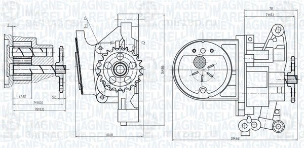 Масляный насос MAGNETI MARELLI 351516000027