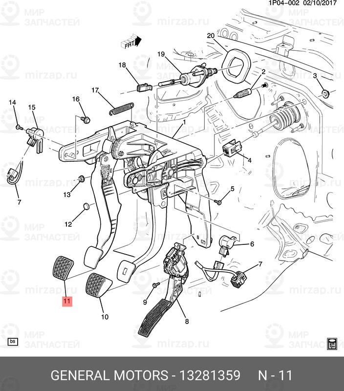 Запчасть GM 13281359
