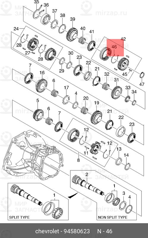 Запчасть GM 94580623