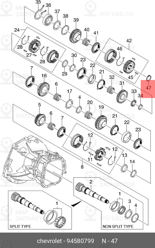 Запчасть GM 94580799