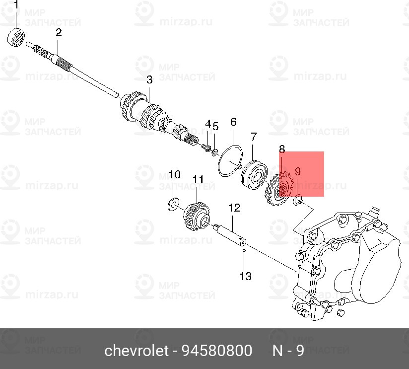 Запчасть GM 94580800