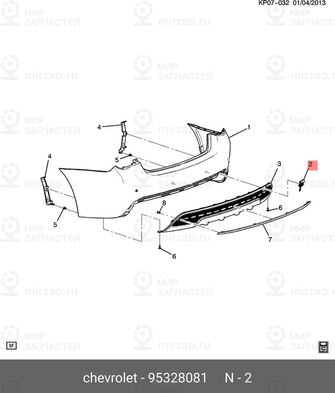 Запчасть GM 95328081