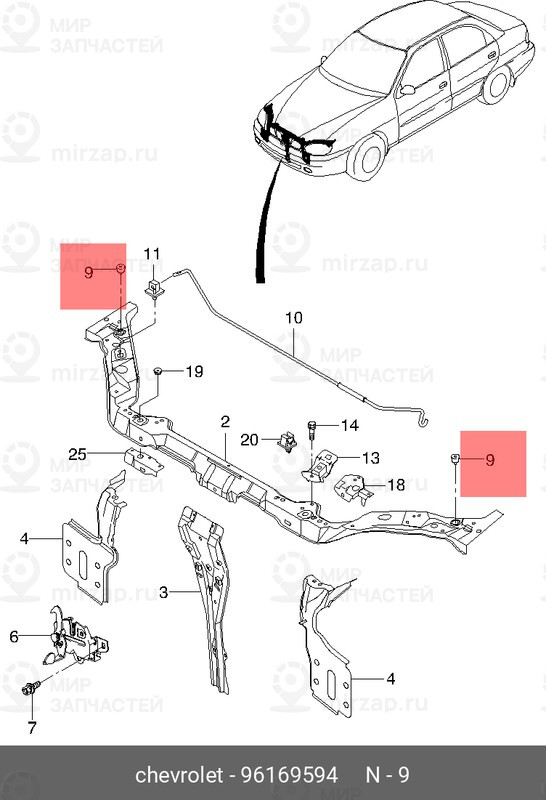 Запчасть GM 96169594