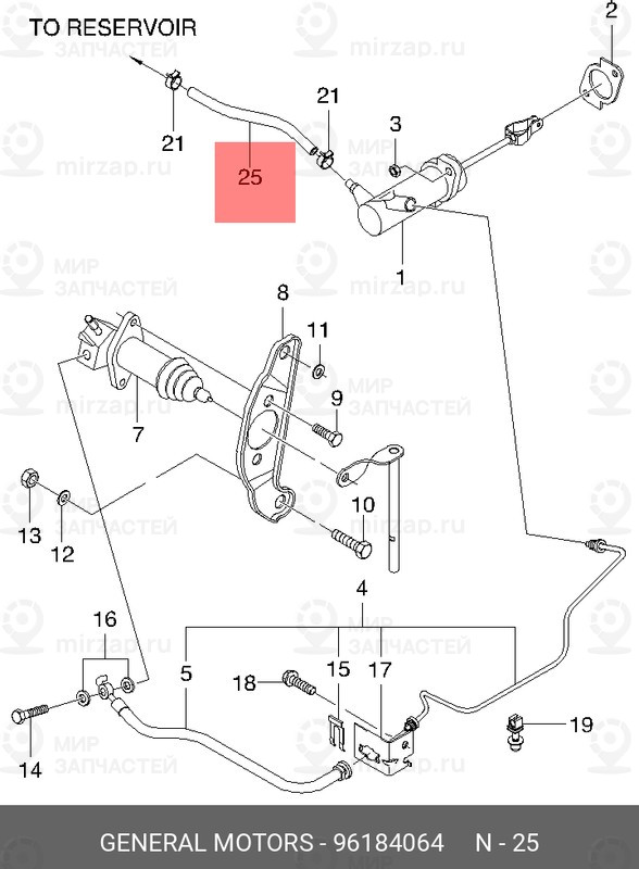 Запчасть GM 96184064