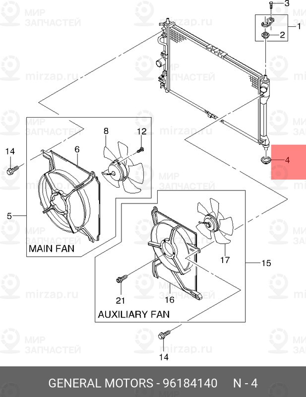 Запчасть GM 96184140