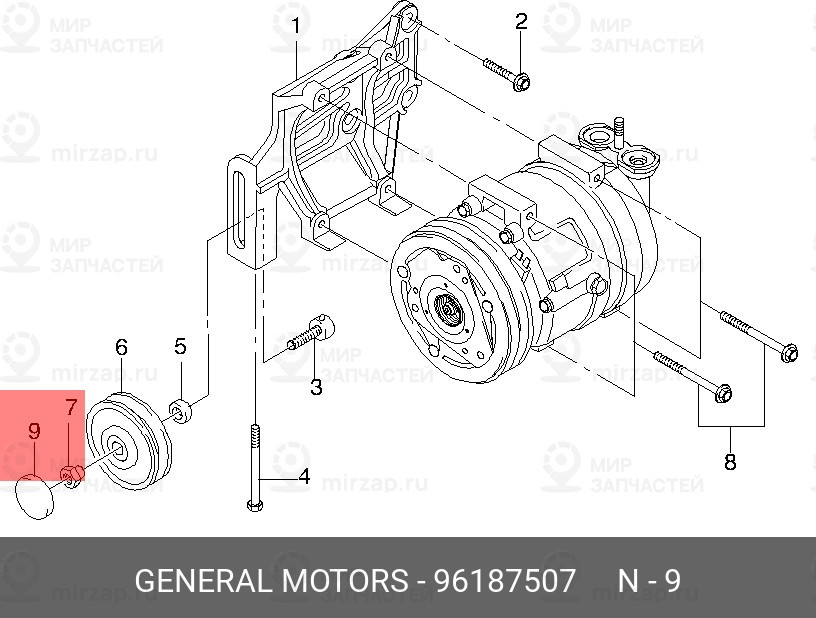 Запчасть GM 96187507