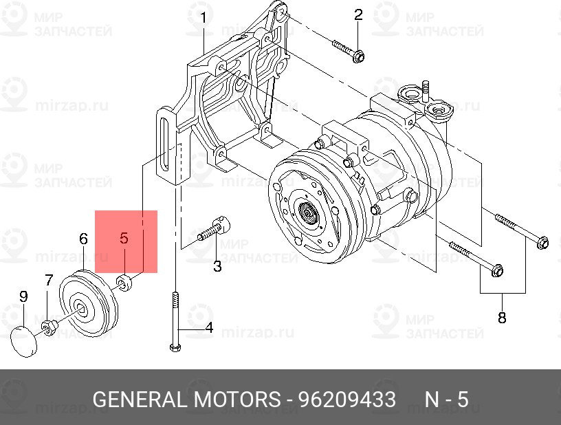 Запчасть GM 96209433