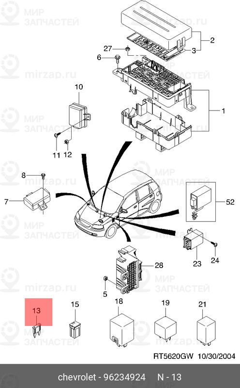 Запчасть GM 96234924