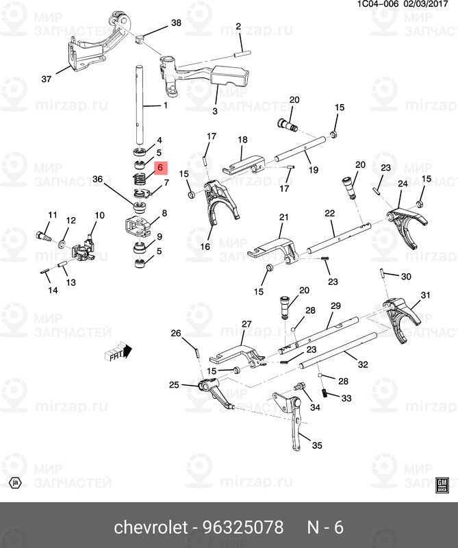 Запчасть GM 96325078