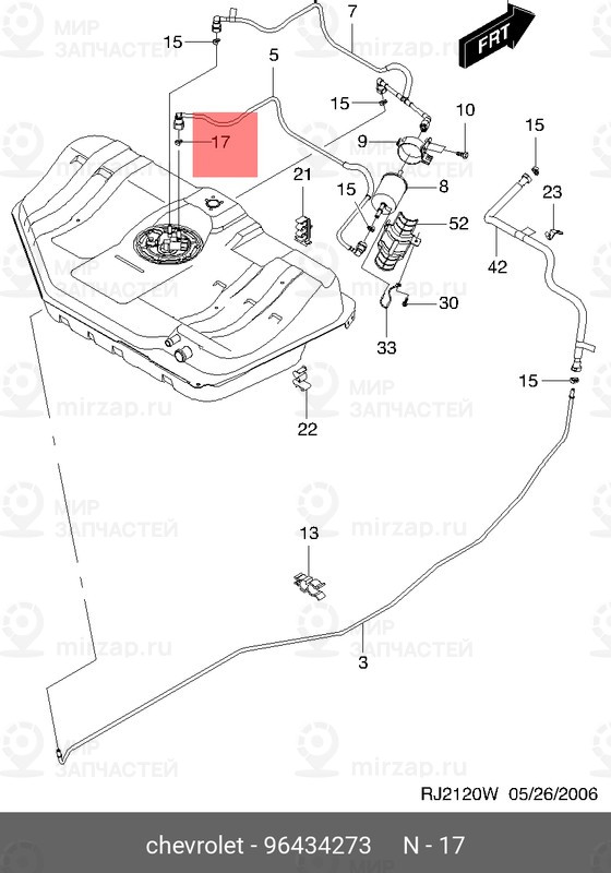Запчасть GM 96434273