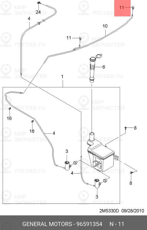 Запчасть GM 96591354