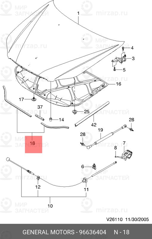 Запчасть GM 96636404