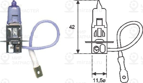 Лампа накаливания, противотуманная фара MAGNETI MARELLI 002553100000
