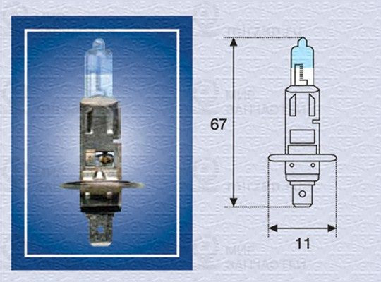 Лампа накаливания, фара дальнего света MAGNETI MARELLI 002587100000