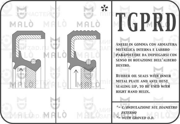 Запчасть MALO 11797PRDA