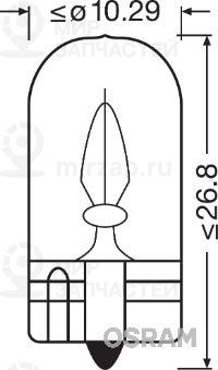 Лампа накаливания, габаритные фонари ams-OSRAM 2841