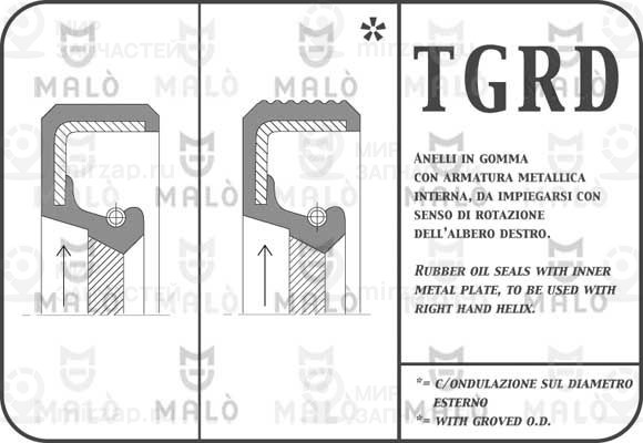 Запчасть MALO 11625RDAC