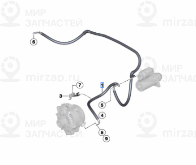 Провод генератор-стартер-вывод B+
 BMW 12427556846
