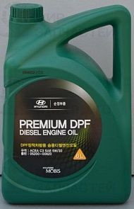 HYUNDAI/KIA Premium DPF Diesel Engine Oil 5W-30 C3 6 л. HYUNDAI 0520000620
