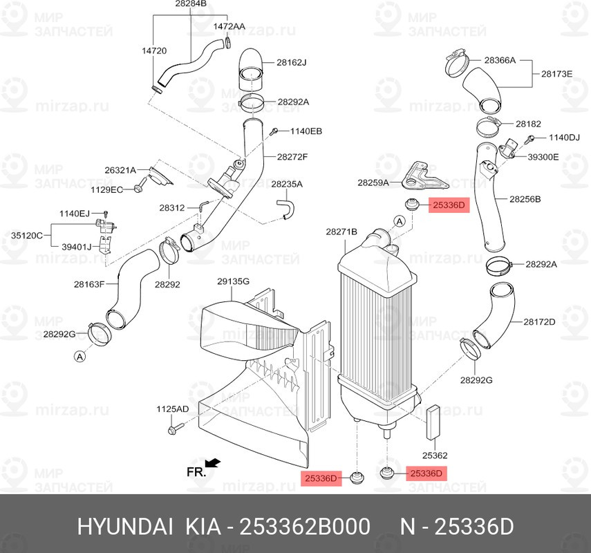 Запчасть MOBIS 253362B000