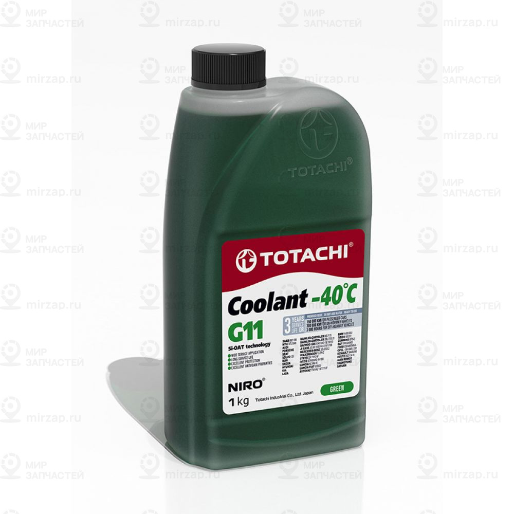 Жидкость Охлаждающая Totachi Niro Coolant Green -40C G11 1Кг TOTACHI 43201