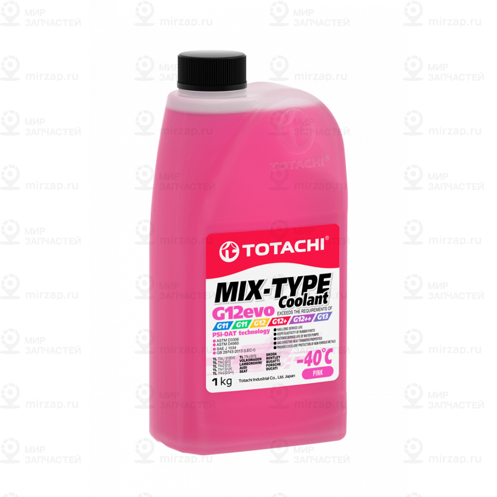 Жидкость Охлаждающая Низкозамерзающая Totachi Mix-Type Coolant Pink -40C G12evo TOTACHI 46801