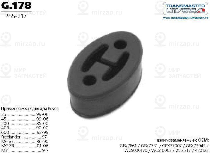 Запчасть TRANSMASTER UNIVERSAL G178