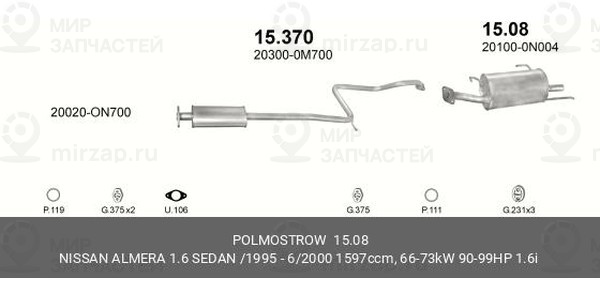 Запчасть ВМПАВТО 1508