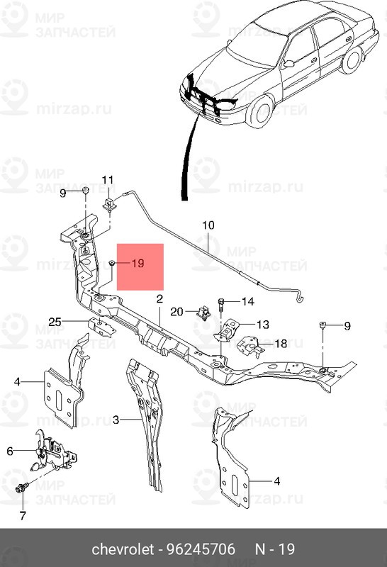 Запчасть GM 96245706