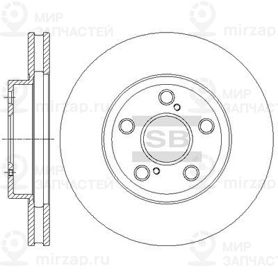 Тормозной диск SANGSIN SD4629