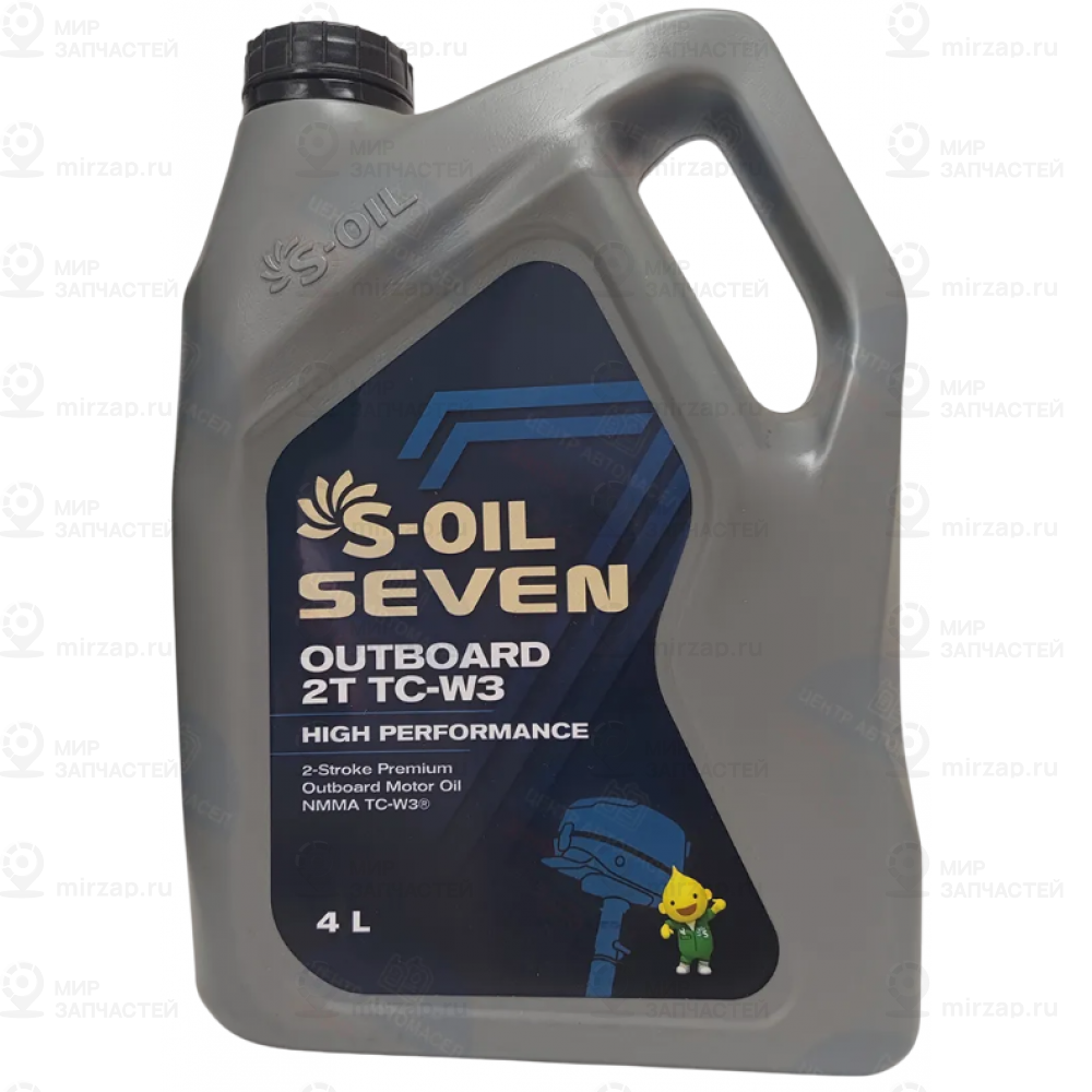 Моторное масло S-OIL SEVEN OUTBOARD 2T TC-W3 (Grey)​​​​​​​, 4л S-OIL SEVEN E107735