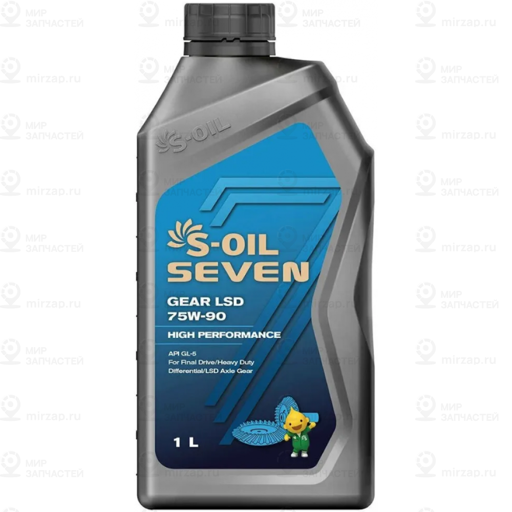 Трансмиссионное масло S-OIL SEVEN GEAR LSD 75W-90, 1л S-OIL SEVEN E107790
