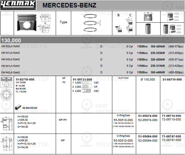 Запчасть YENMAK 7108747000